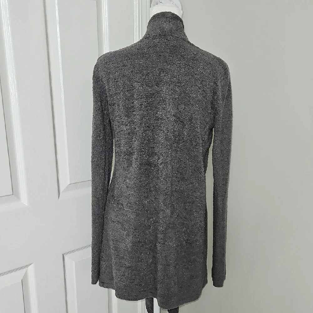 Barefoot Dreams Bamboo Chic Lite Women's Gray Open Front Cardigan S/M